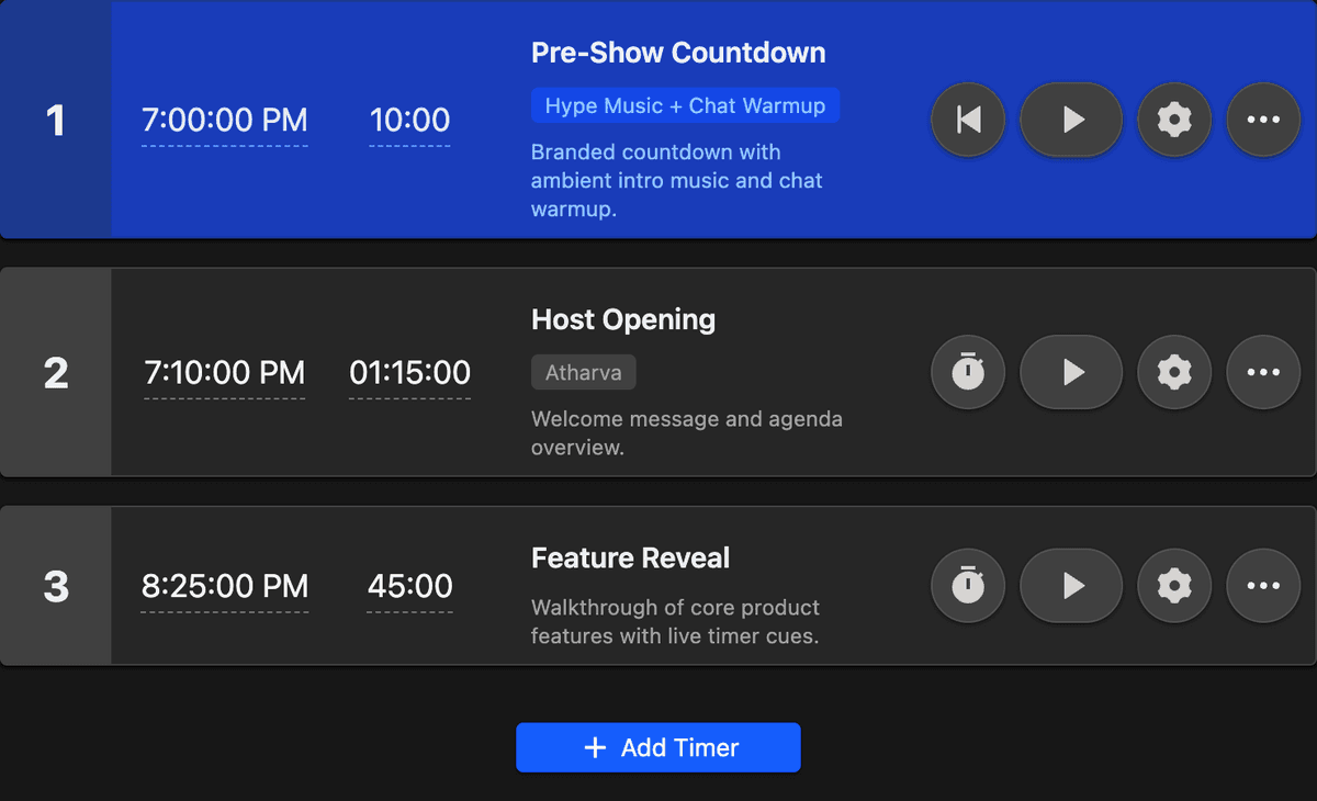Run your entire timeline from one place